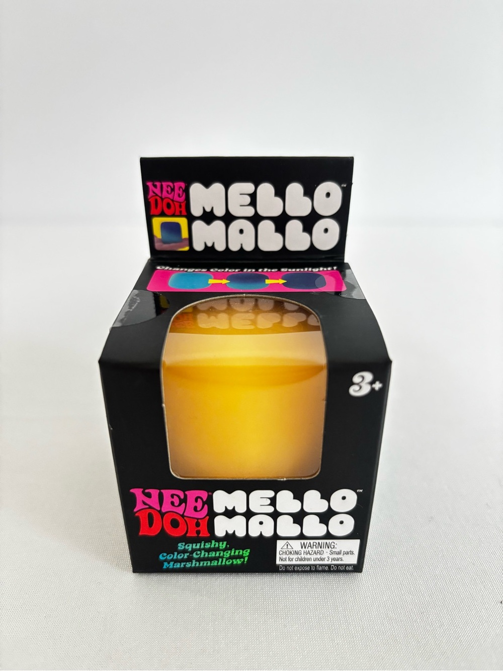 NEW Viral NeeDoh Mello Mallo Color Changing Squishy Marshmallow Sensory Yellow